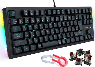 【安い!コスパ最強!】E-YOOSO メカニカルキーボード 茶軸