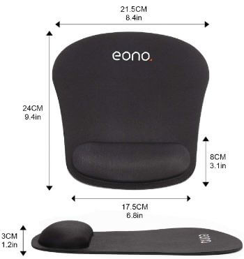 【Amazonブランド】 Eono（イオーノ）  マウスパッド リストレスト一体型