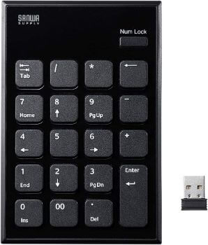 サンワサプライ ワイヤレステンキー USB A接続 パンタグラフキー ブラック NT-WL21BK
