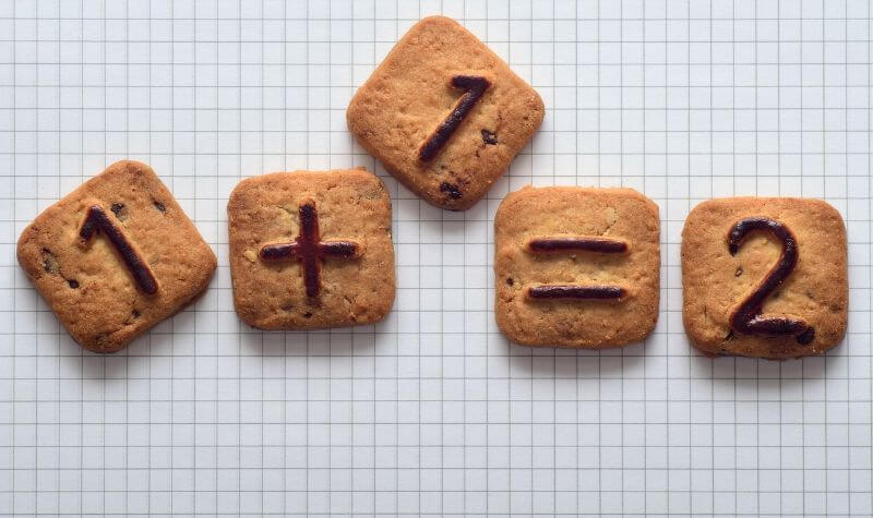 クッキーで作られた計算式