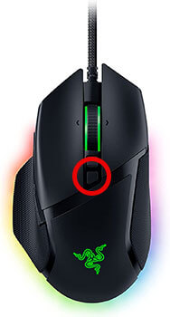ボタンを押してDPIを調整できるマウス